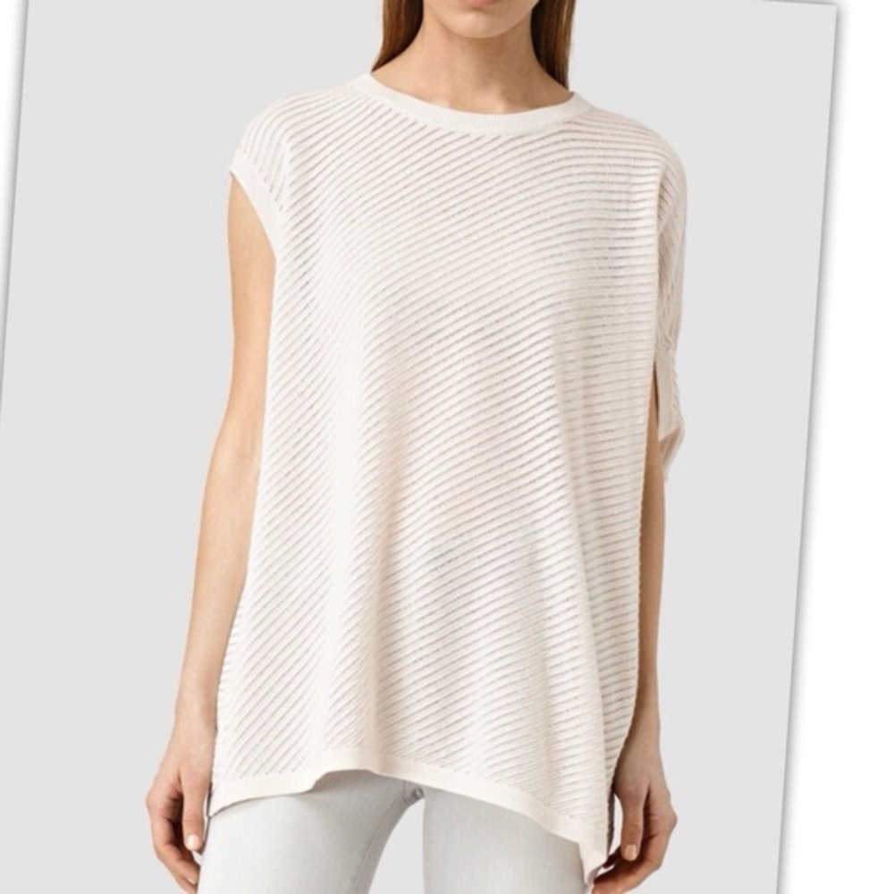All Saints Aster Tee Cotton Top NWOT SZ XS